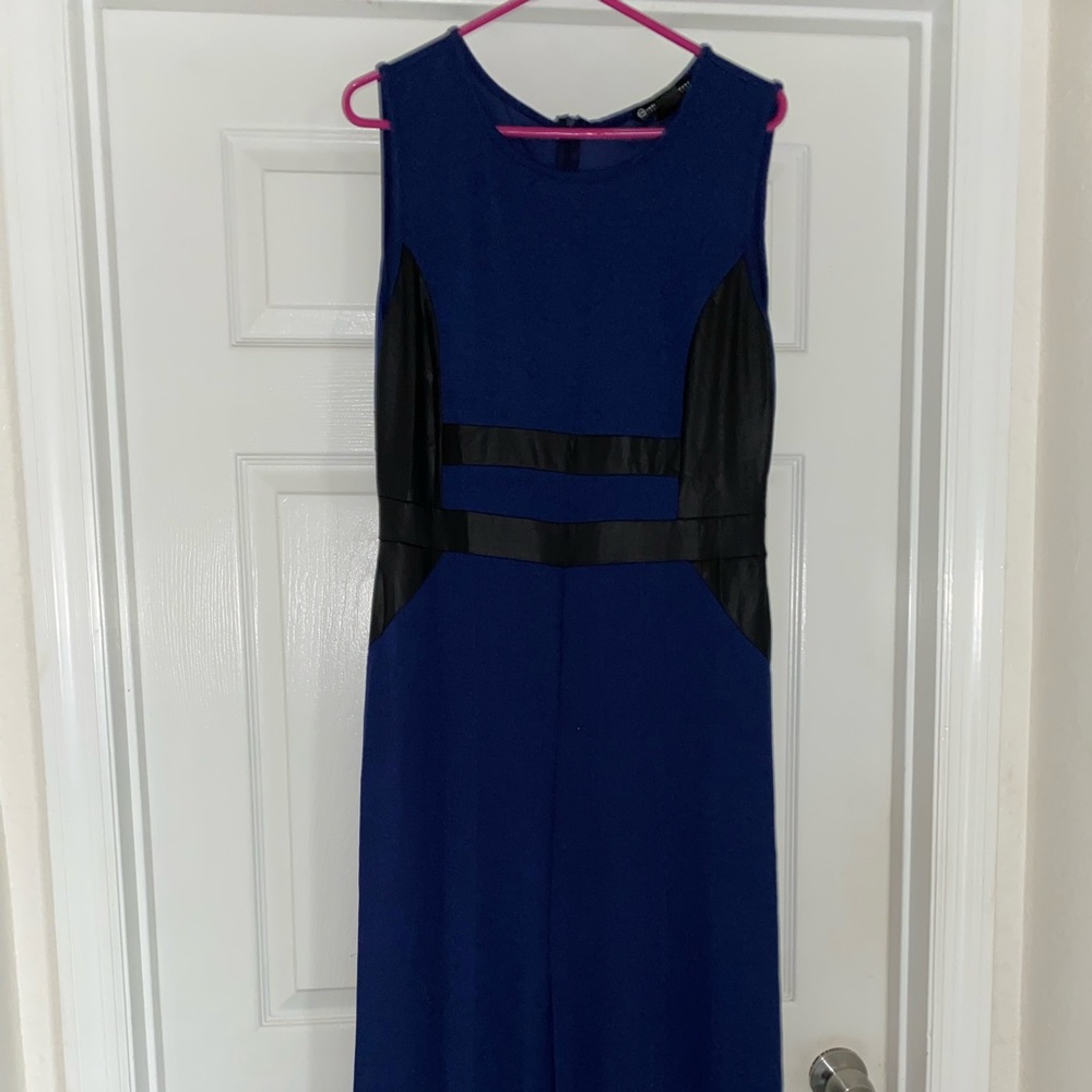 Blue & black romper